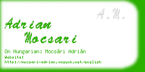 adrian mocsari business card