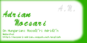 adrian mocsari business card
